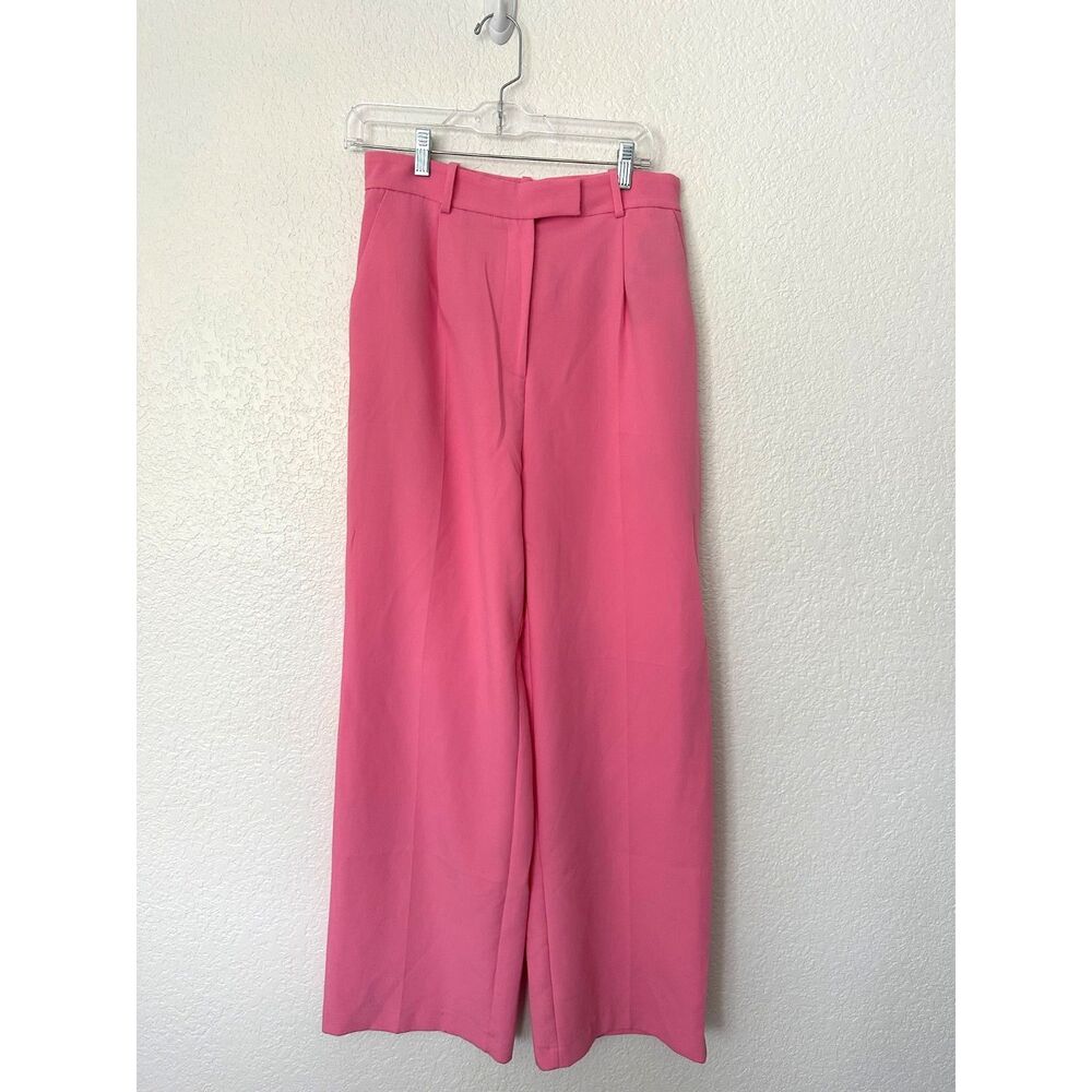 ZARA Pink Wide Leg Trouser Pants Size Medium